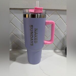 Naked Sundays Purple and Pink Tumbler